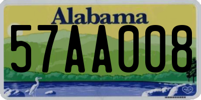 AL license plate 57AA008
