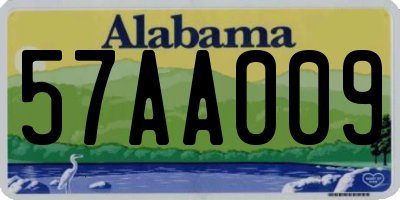 AL license plate 57AA009