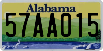 AL license plate 57AA015
