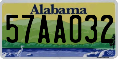 AL license plate 57AA032