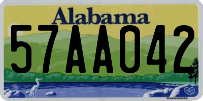 AL license plate 57AA042