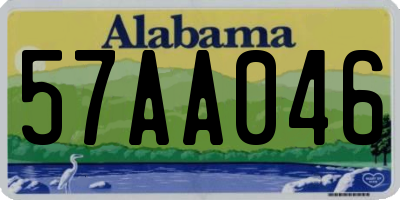 AL license plate 57AA046