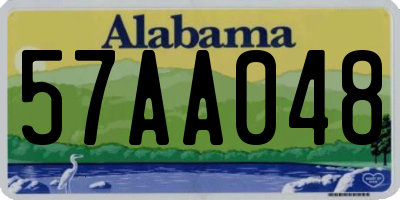 AL license plate 57AA048