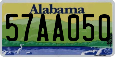 AL license plate 57AA050