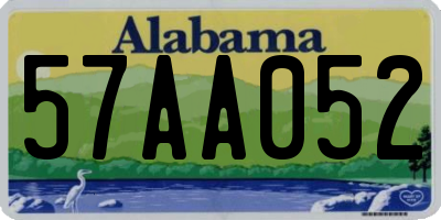 AL license plate 57AA052