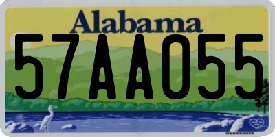 AL license plate 57AA055