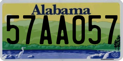 AL license plate 57AA057