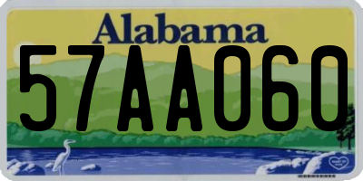 AL license plate 57AA060