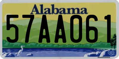 AL license plate 57AA061