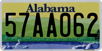 AL license plate 57AA062