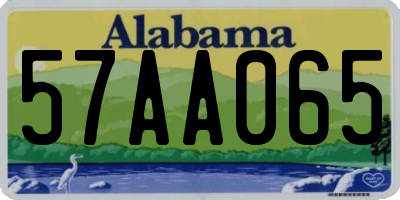 AL license plate 57AA065