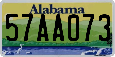 AL license plate 57AA073