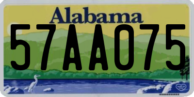 AL license plate 57AA075