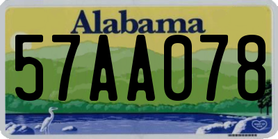 AL license plate 57AA078