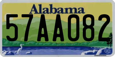 AL license plate 57AA082
