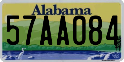 AL license plate 57AA084