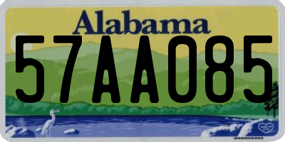AL license plate 57AA085