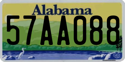 AL license plate 57AA088