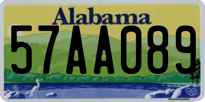 AL license plate 57AA089