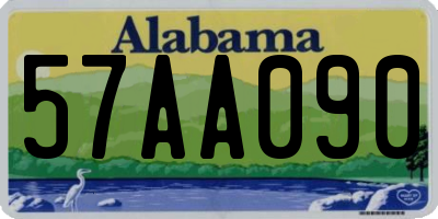 AL license plate 57AA090