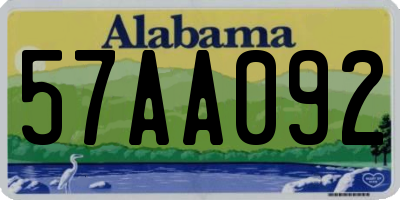 AL license plate 57AA092