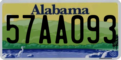 AL license plate 57AA093