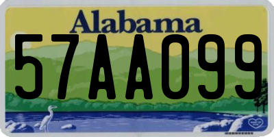 AL license plate 57AA099