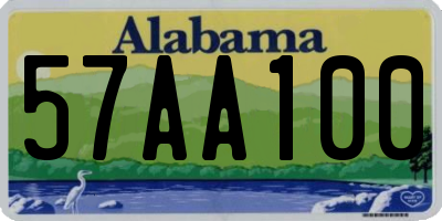 AL license plate 57AA100