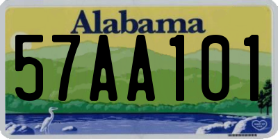 AL license plate 57AA101