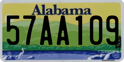 AL license plate 57AA109