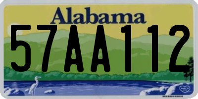AL license plate 57AA112