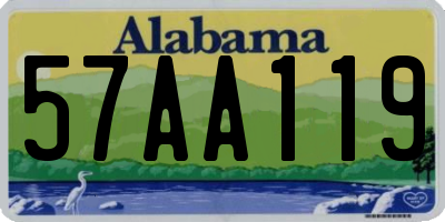 AL license plate 57AA119