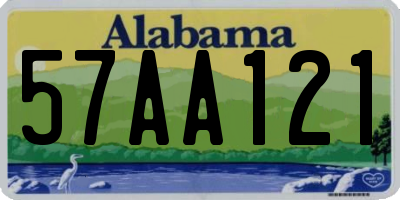 AL license plate 57AA121