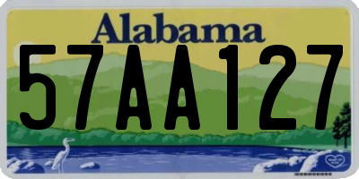 AL license plate 57AA127