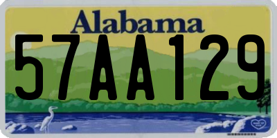 AL license plate 57AA129