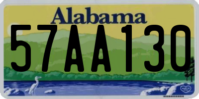 AL license plate 57AA130