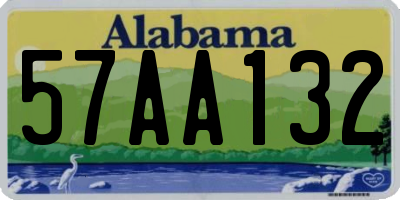 AL license plate 57AA132