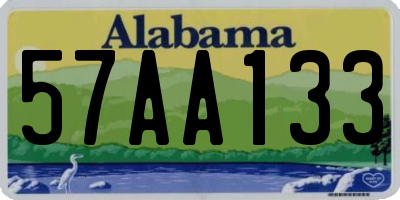 AL license plate 57AA133