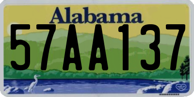 AL license plate 57AA137