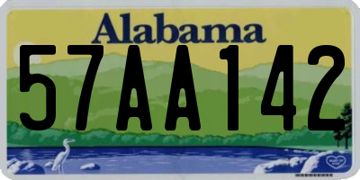 AL license plate 57AA142