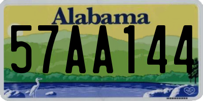AL license plate 57AA144