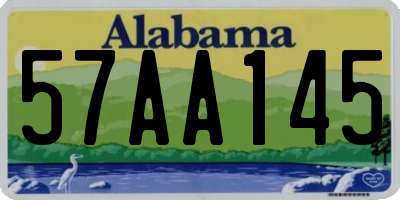 AL license plate 57AA145