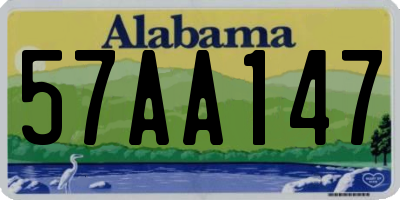 AL license plate 57AA147