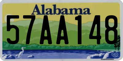 AL license plate 57AA148