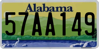 AL license plate 57AA149