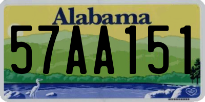 AL license plate 57AA151