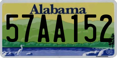 AL license plate 57AA152
