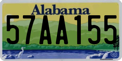 AL license plate 57AA155