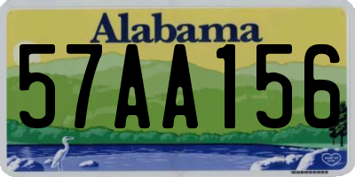 AL license plate 57AA156