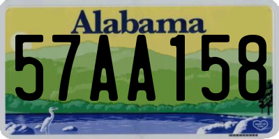 AL license plate 57AA158